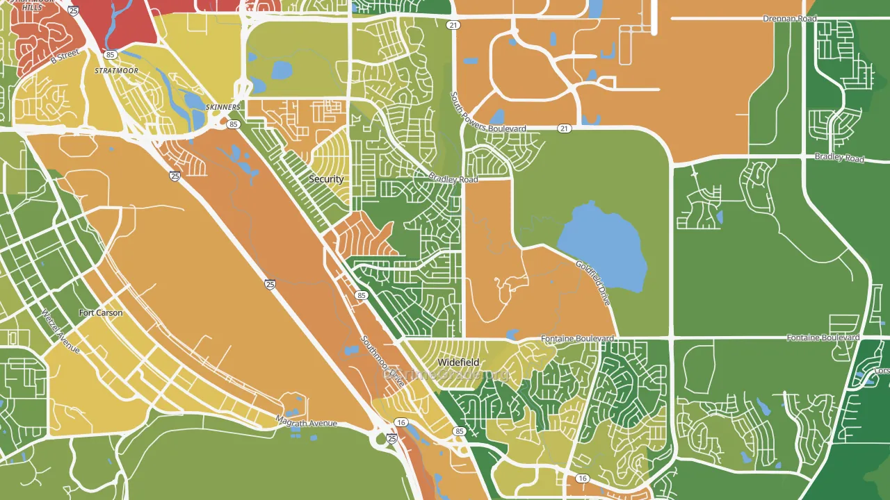 80911, CO Map of Drug-Related Crime Rates