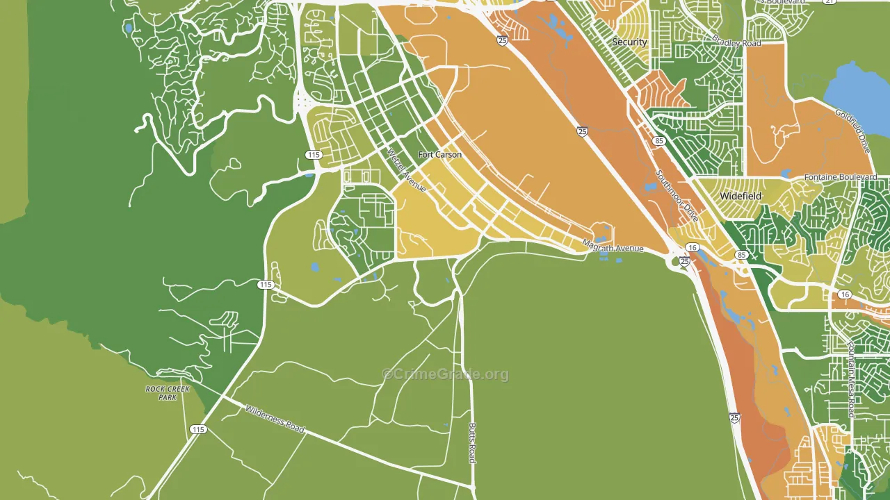 80913, CO Map of Drug-Related Crime Rates