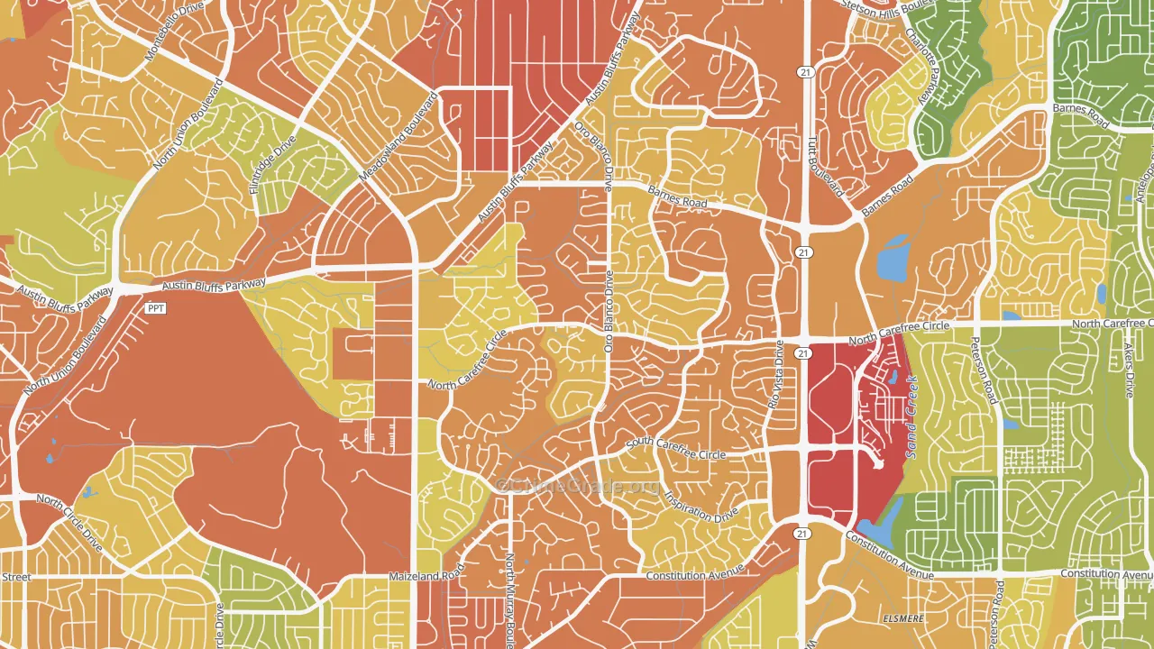 80917, CO Map of Drug-Related Crime Rates