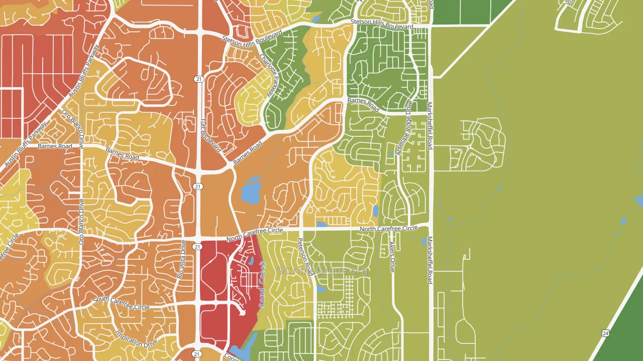 80922, CO Map of Drug-Related Crime Rates