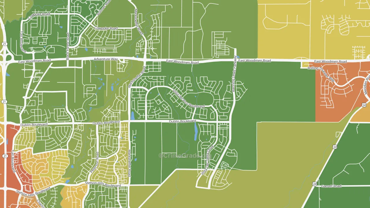 80927, CO Map of Drug-Related Crime Rates
