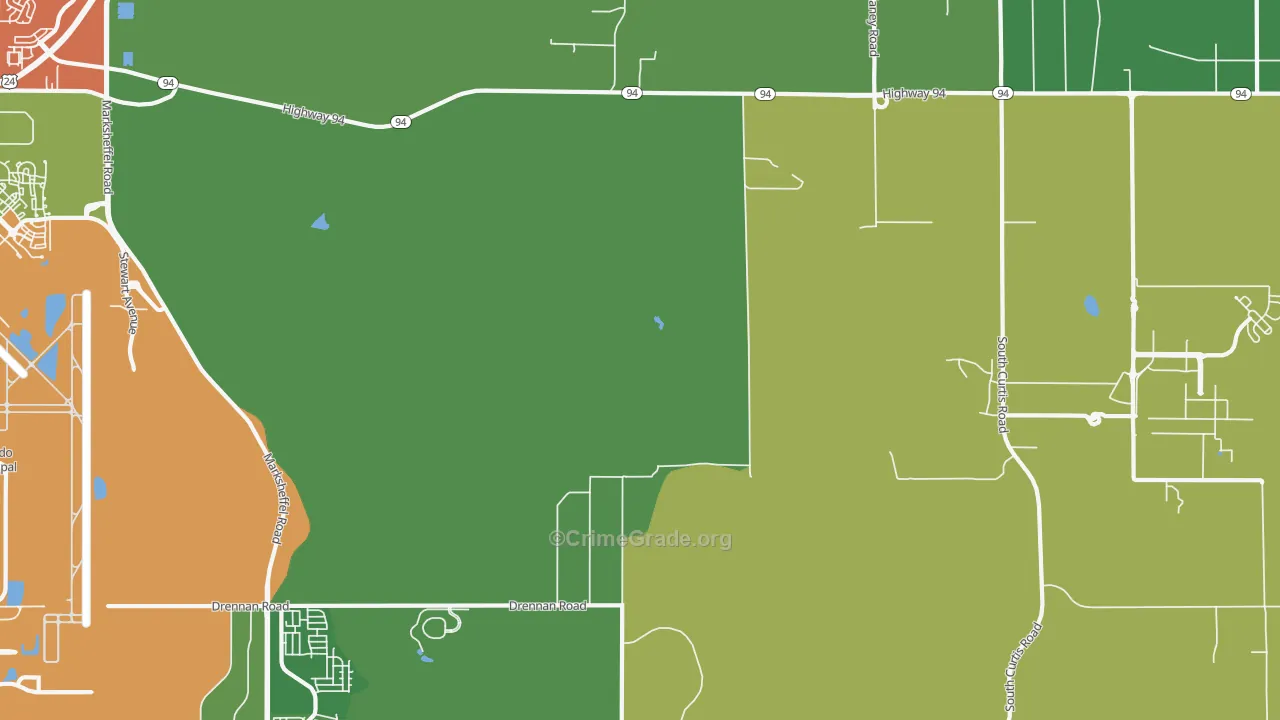 80929, CO Map of Drug-Related Crime Rates