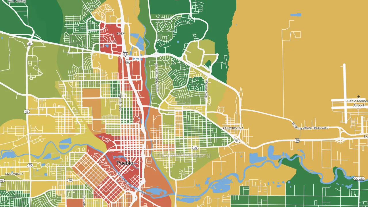 81001, CO Map of Drug-Related Crime Rates