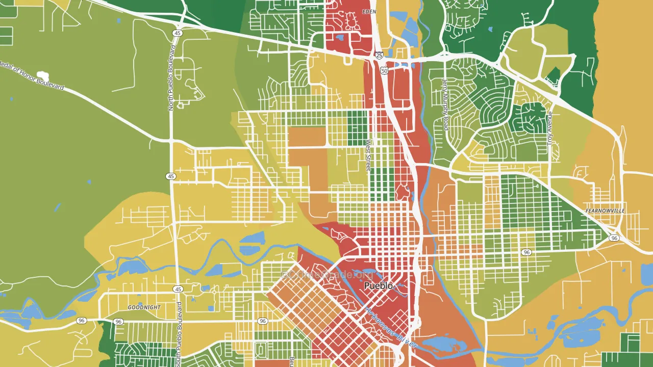 81003, CO Map of Drug-Related Crime Rates