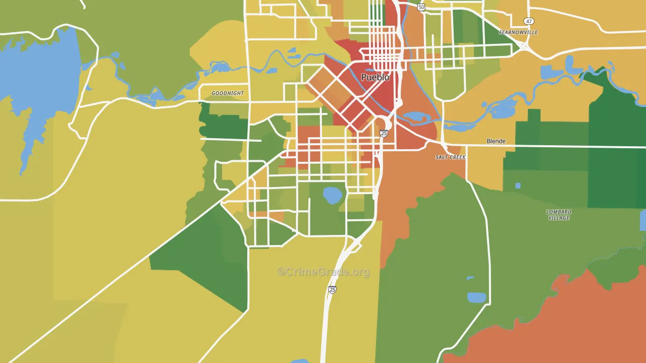 81004, CO Map of Drug-Related Crime Rates