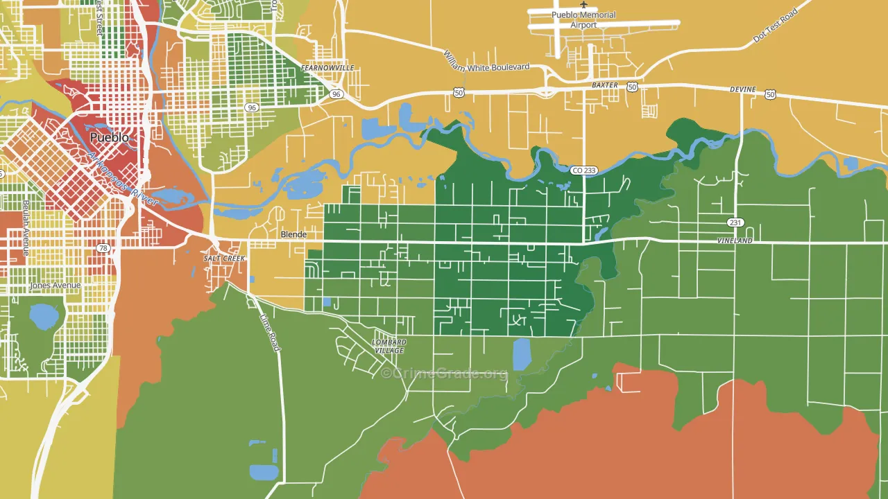 81006, CO Map of Drug-Related Crime Rates