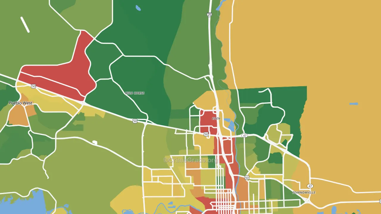 81008, CO Map of Drug-Related Crime Rates