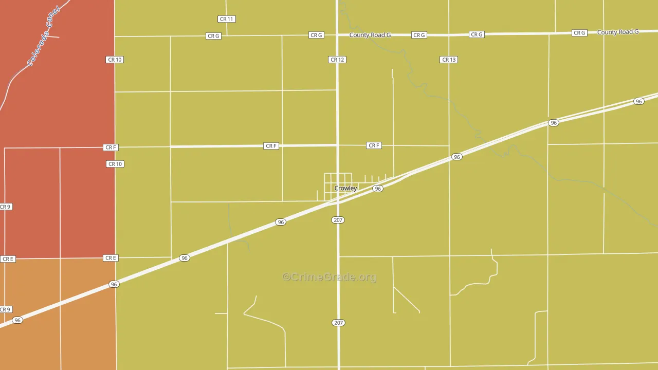 81033, CO Map of Drug-Related Crime Rates