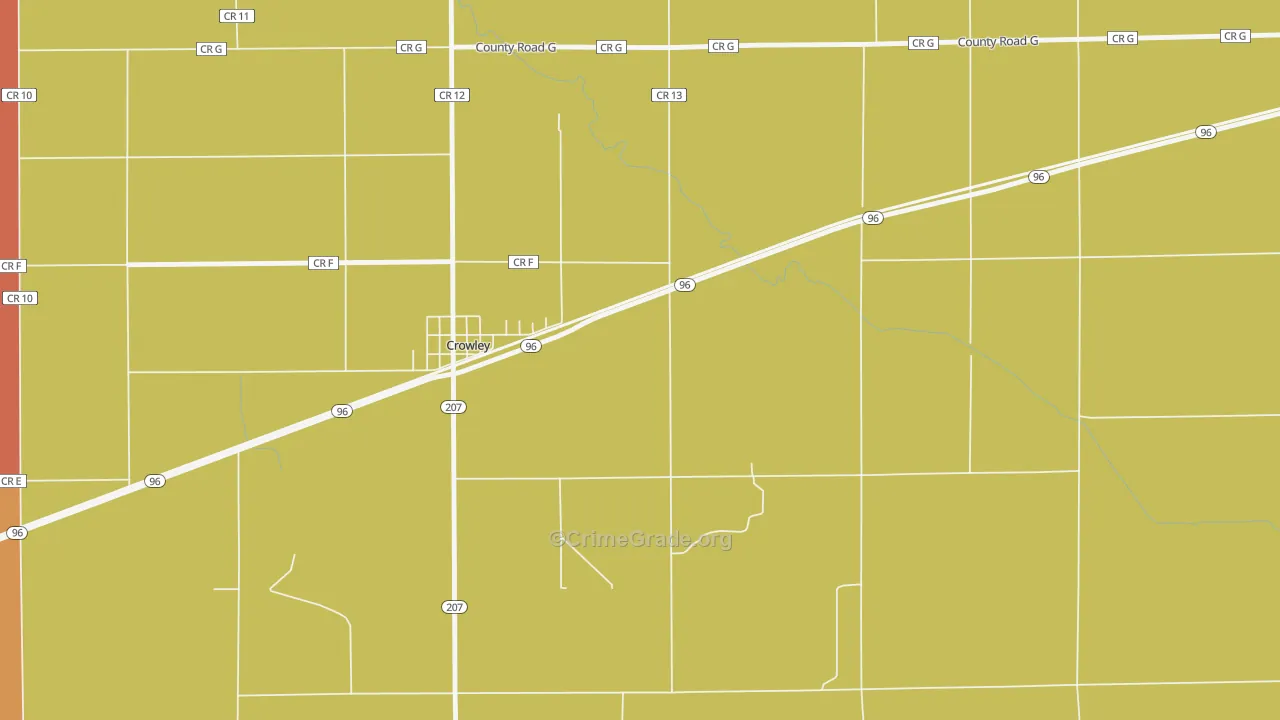 81034, CO Map of Drug-Related Crime Rates