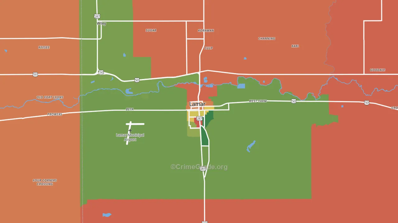 81052, CO Map of Drug-Related Crime Rates