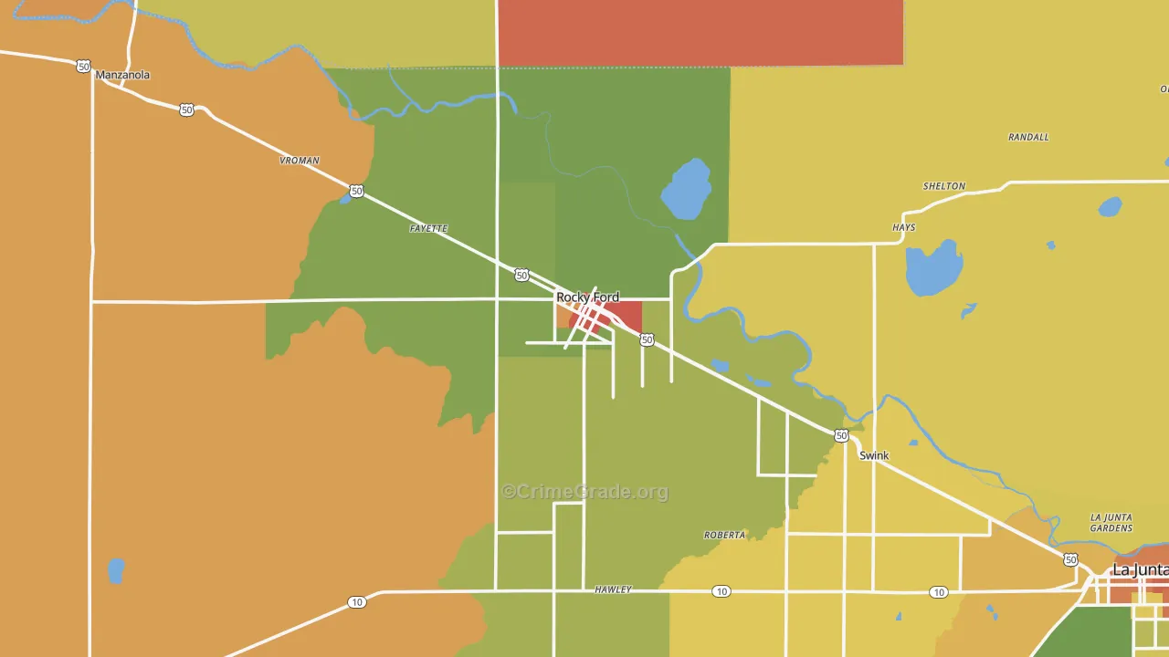 81067, CO Map of Drug-Related Crime Rates