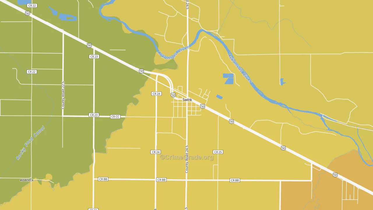 81077, CO Map of Drug-Related Crime Rates
