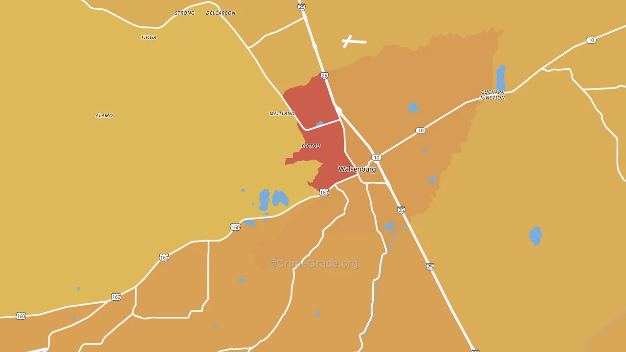 81089, CO Map of Drug-Related Crime Rates