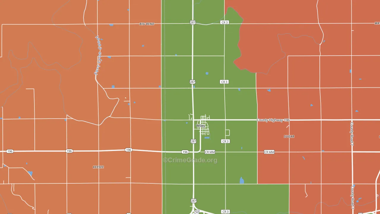 81092, CO Map of Drug-Related Crime Rates