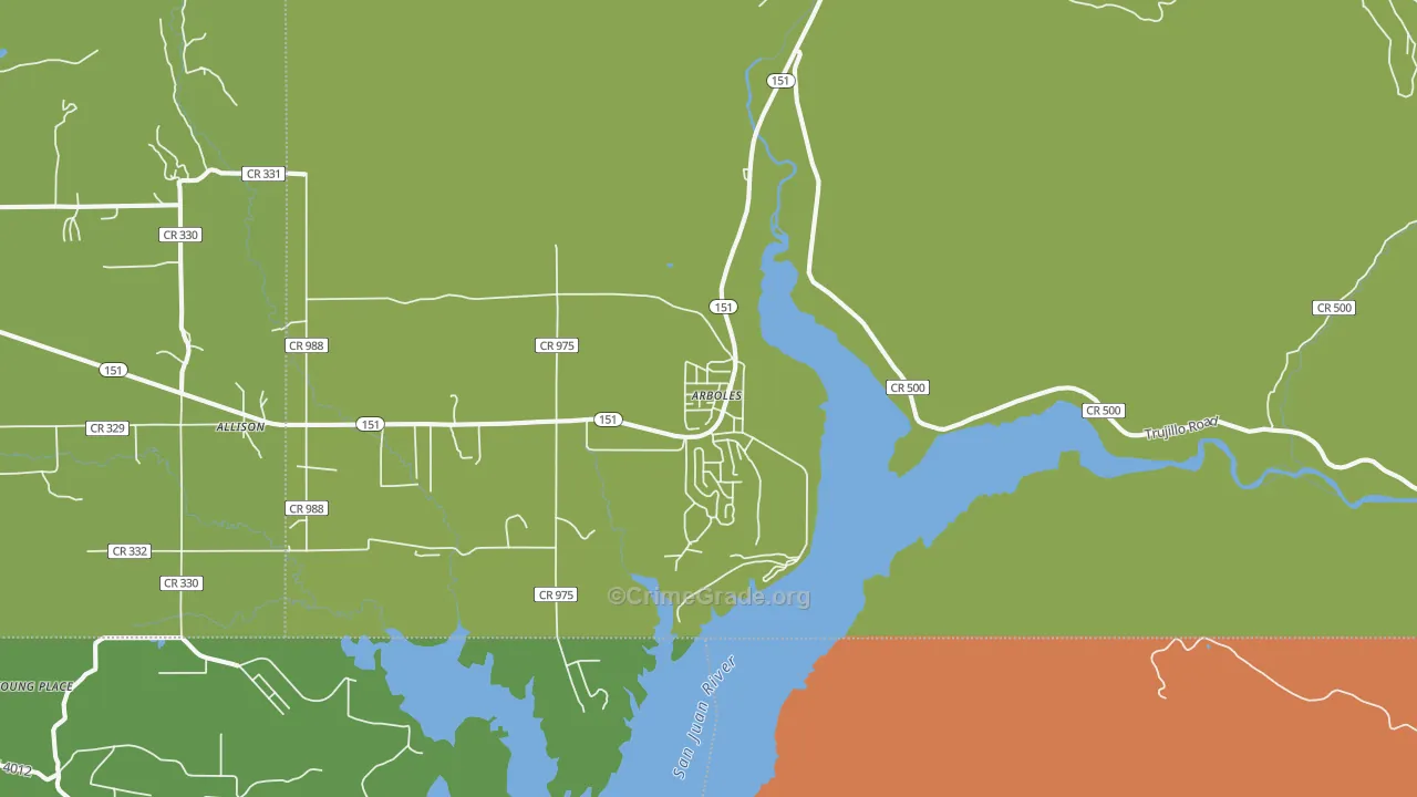 81121, CO Map of Drug-Related Crime Rates