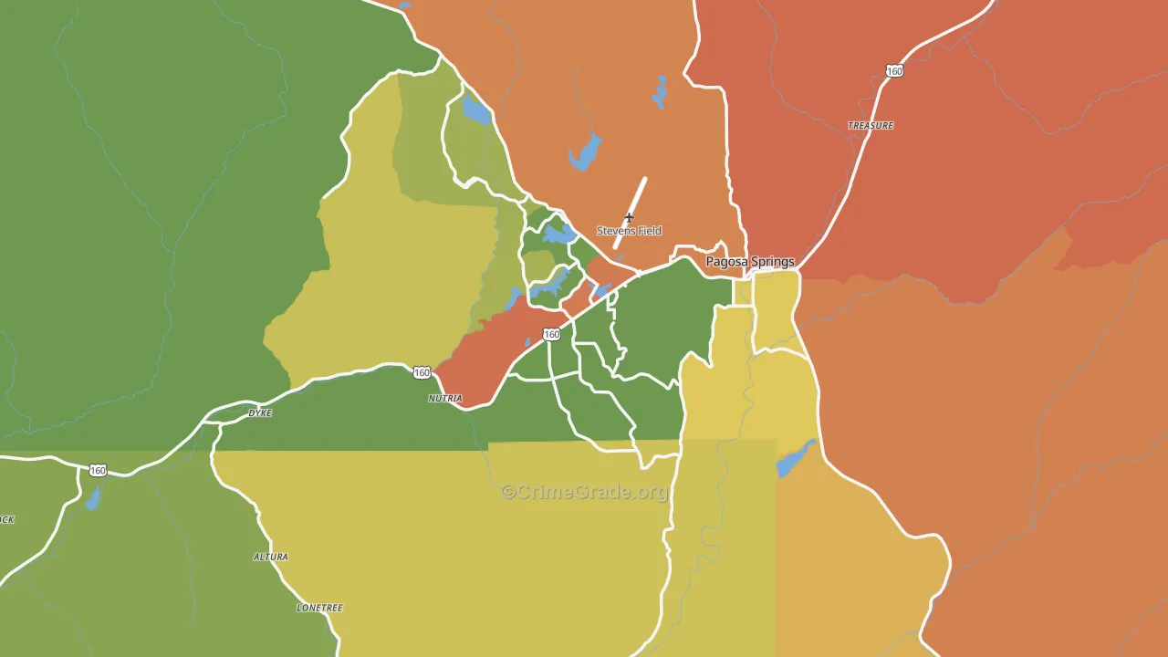 81147, CO Map of Drug-Related Crime Rates