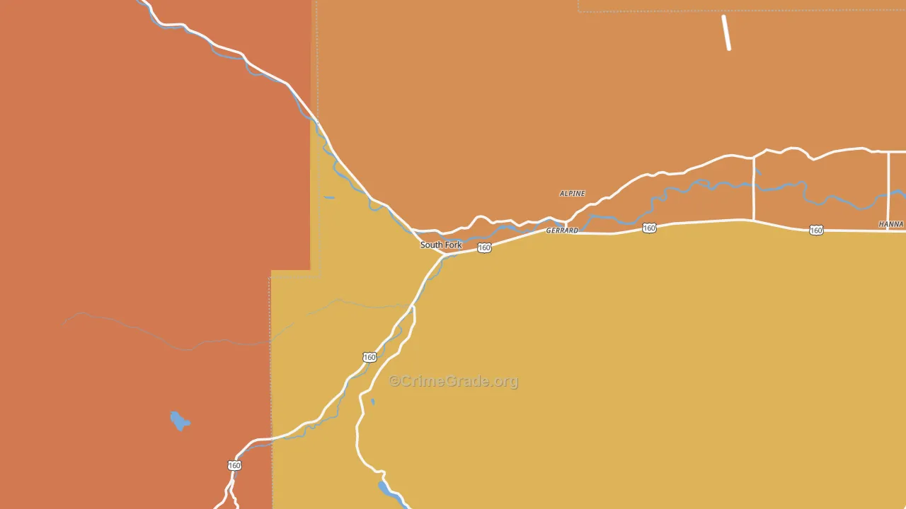 81154, CO Map of Drug-Related Crime Rates