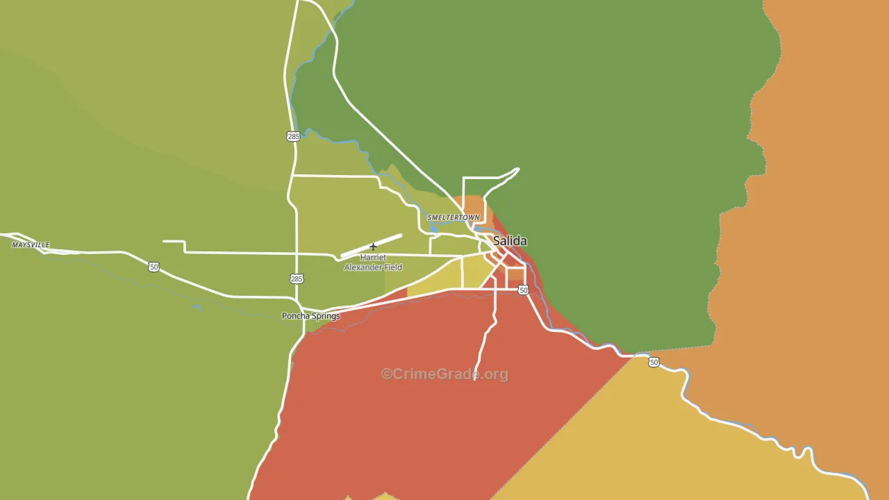 81201, CO Map of Drug-Related Crime Rates