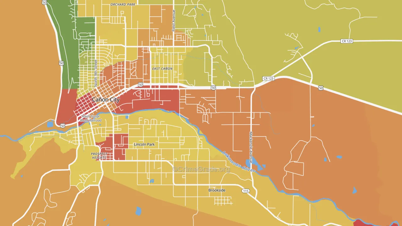 81215, CO Map of Drug-Related Crime Rates