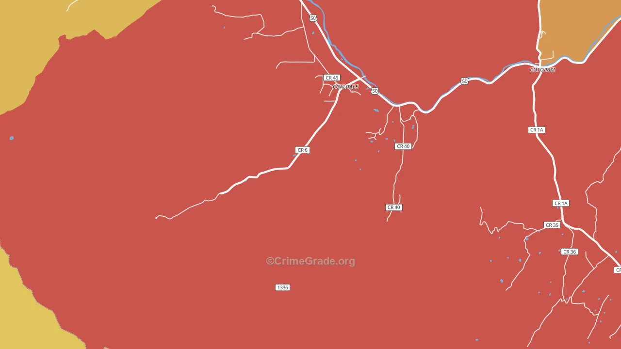 81222, CO Map of Drug-Related Crime Rates