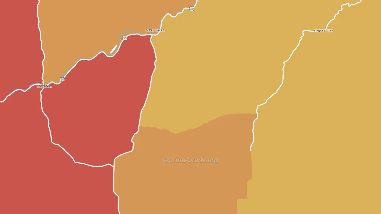 81223, CO Map of Drug-Related Crime Rates