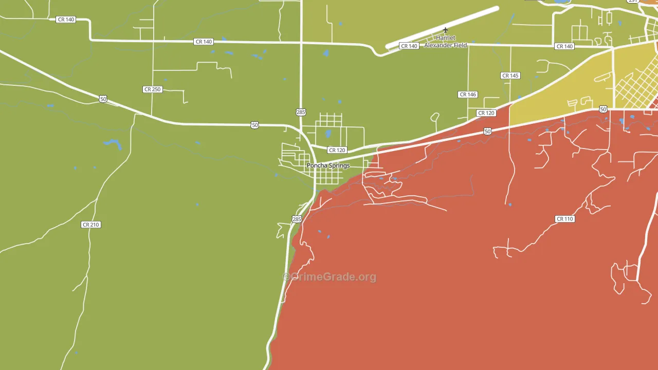 81242, CO Map of Drug-Related Crime Rates