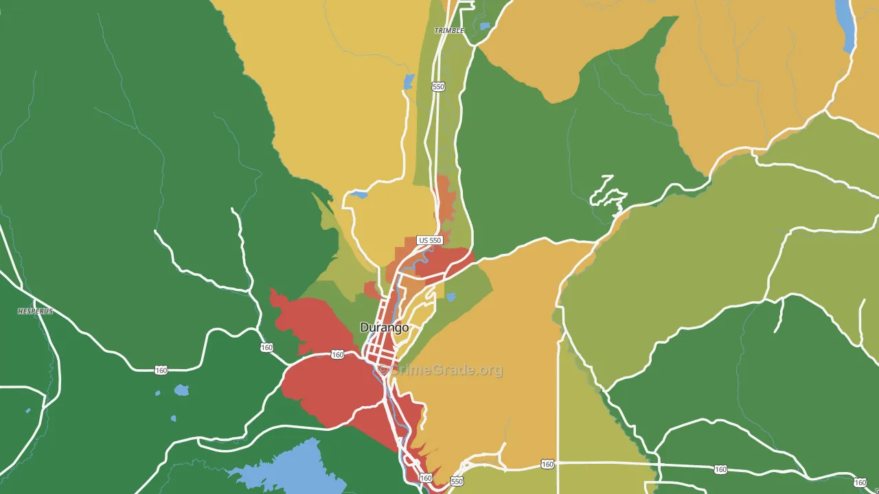 81301, CO Map of Drug-Related Crime Rates