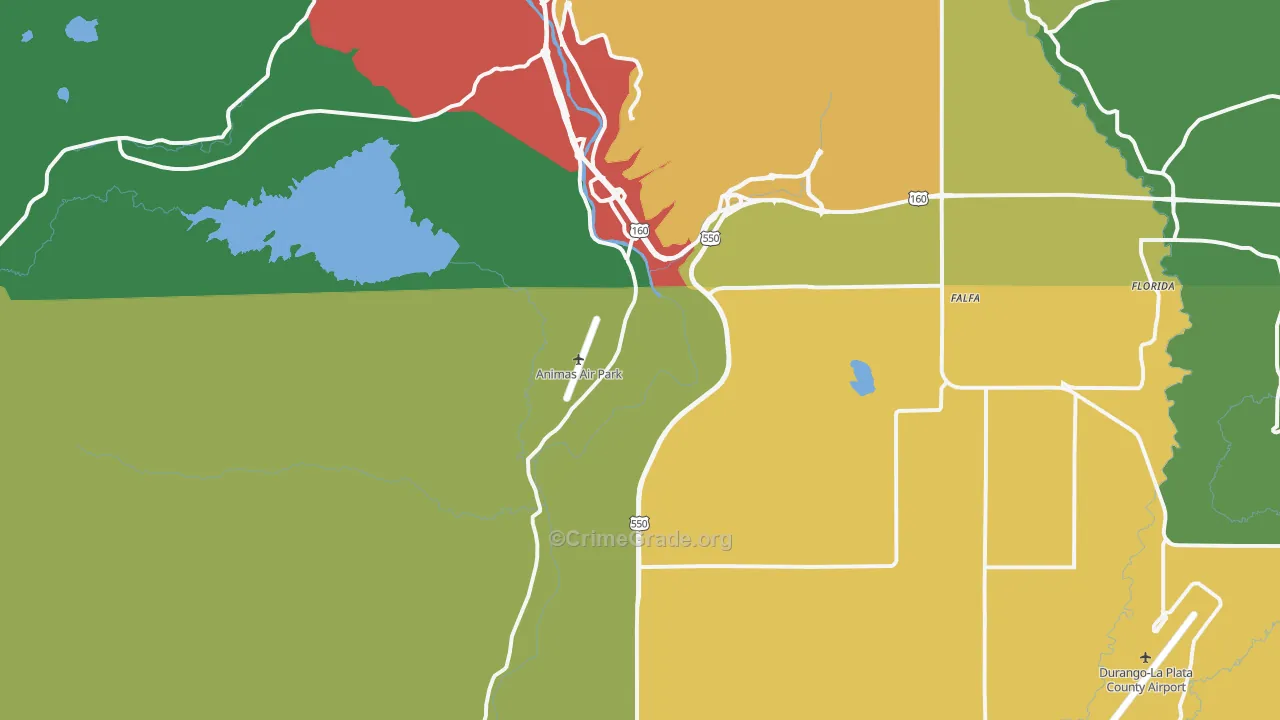 81303, CO Map of Drug-Related Crime Rates