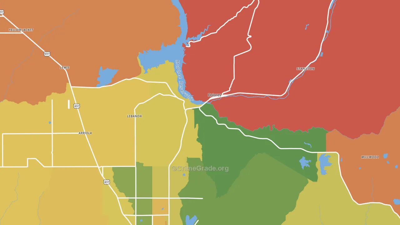 81323, CO Map of Drug-Related Crime Rates