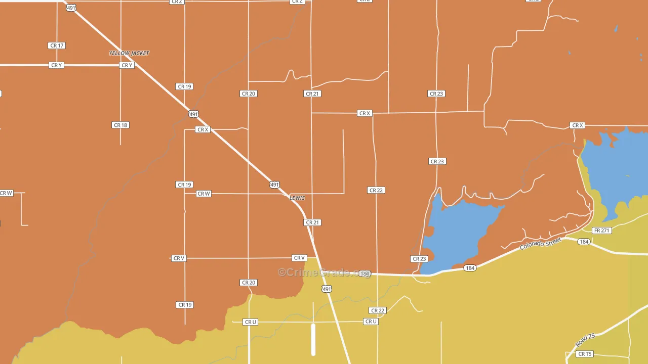 81327, CO Map of Drug-Related Crime Rates