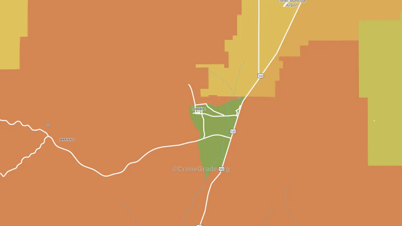 81334, CO Map of Drug-Related Crime Rates