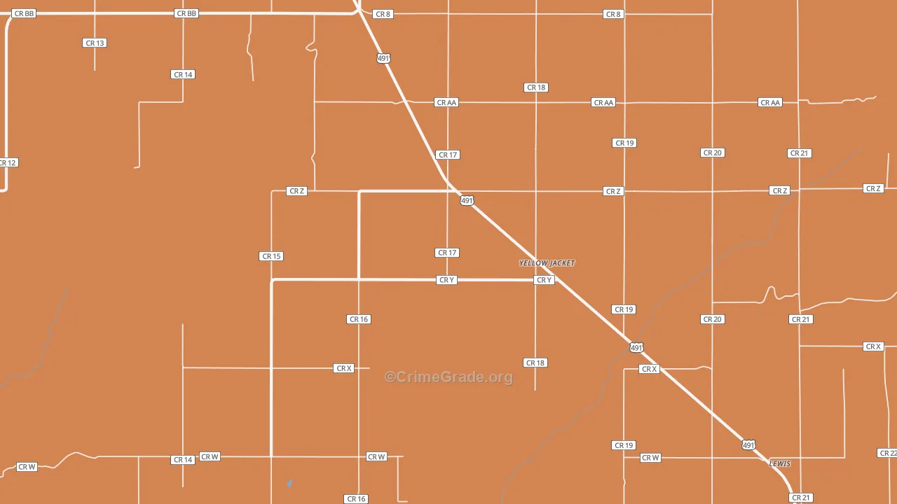 81335, CO Map of Drug-Related Crime Rates