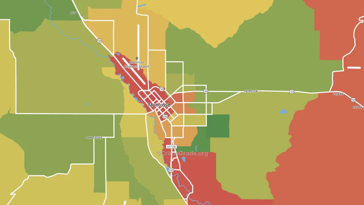 81401, CO Map of Drug-Related Crime Rates