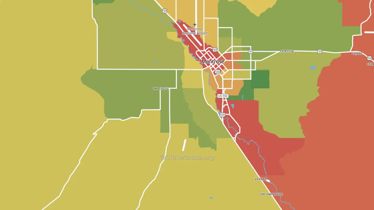 81403, CO Map of Drug-Related Crime Rates