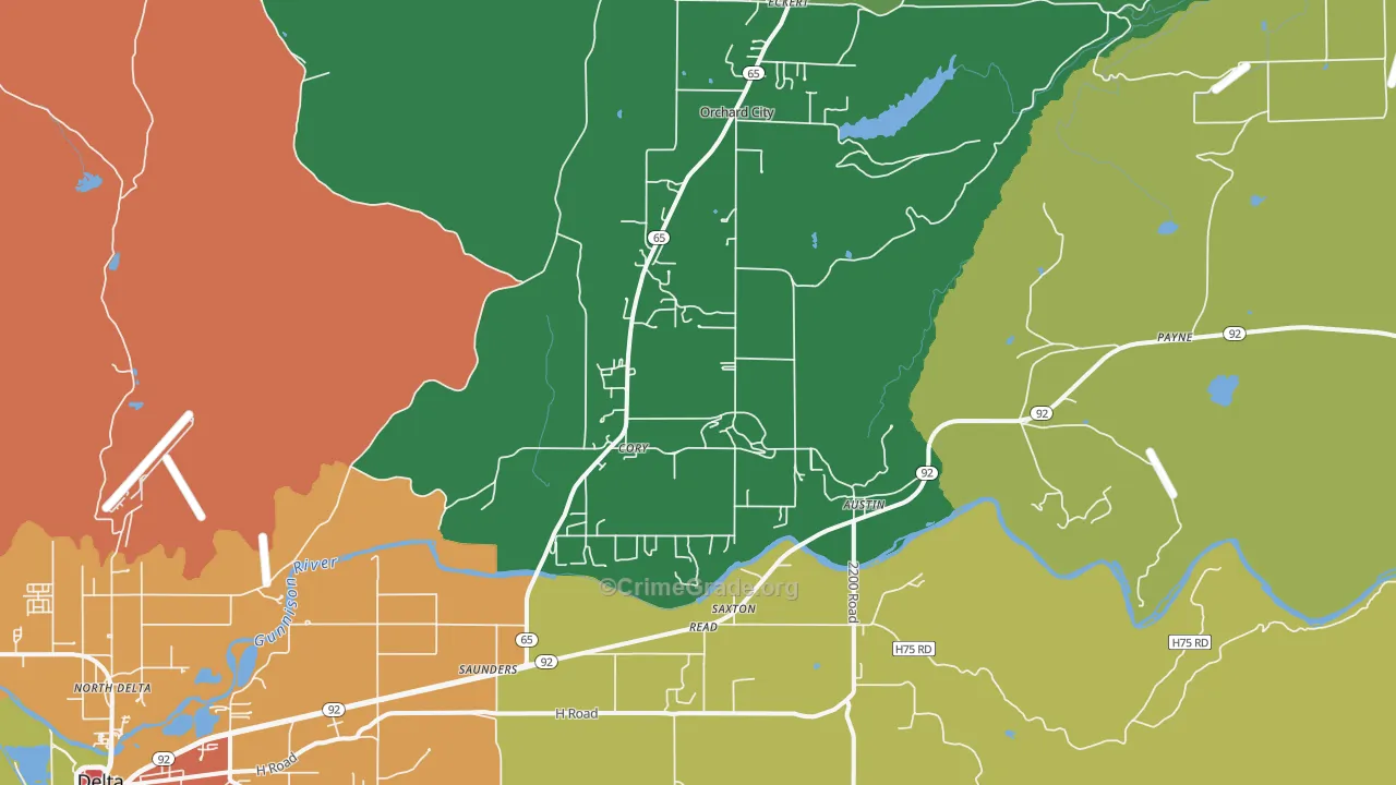81410, CO Map of Drug-Related Crime Rates