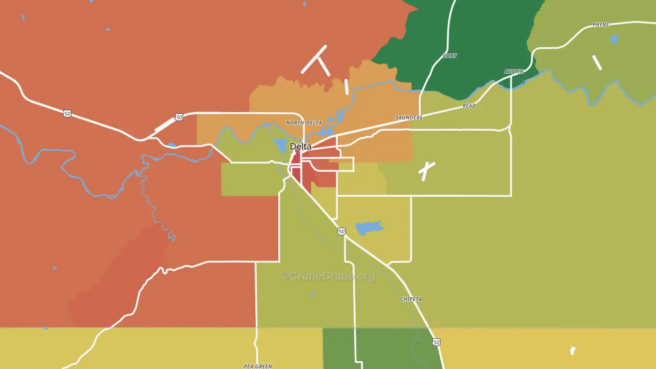 81416, CO Map of Drug-Related Crime Rates