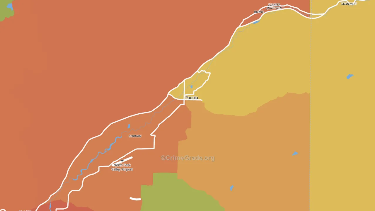 81428, CO Map of Drug-Related Crime Rates