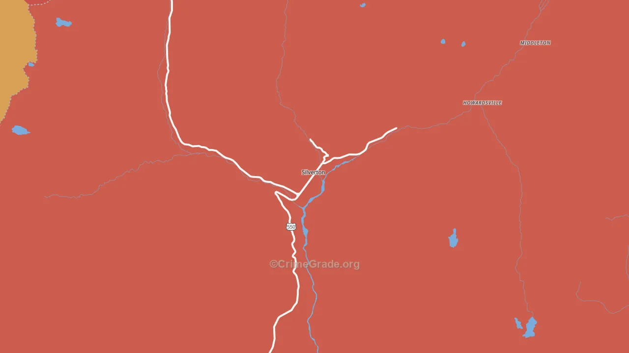 81433, CO Map of Drug-Related Crime Rates