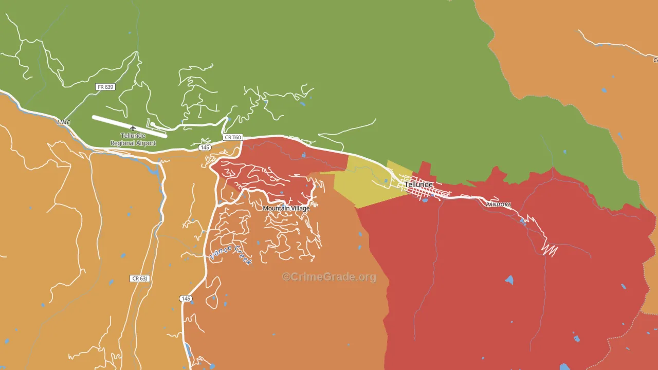 81435, CO Map of Drug-Related Crime Rates