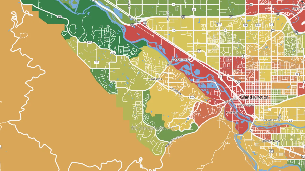 81507, CO Map of Drug-Related Crime Rates