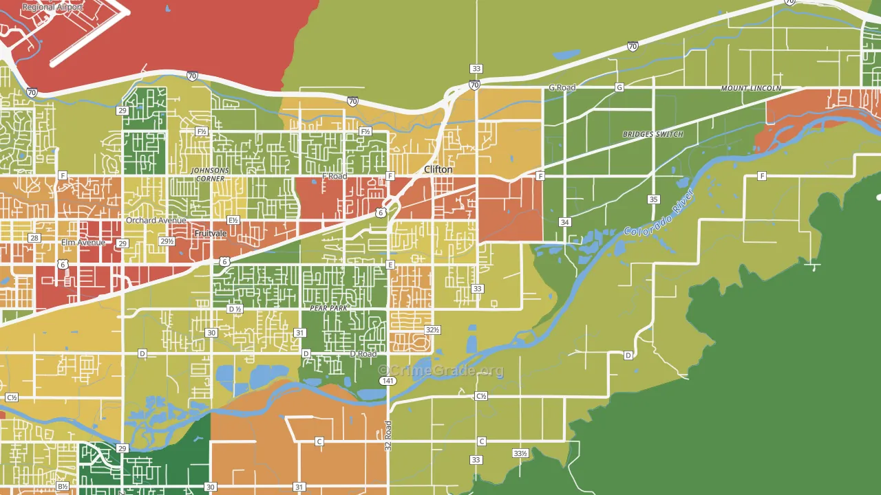 81520, CO Map of Drug-Related Crime Rates