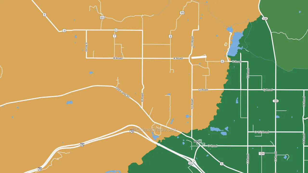 81525, CO Map of Drug-Related Crime Rates