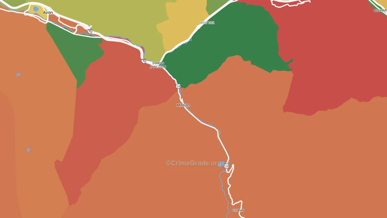 81645, CO Map of Drug-Related Crime Rates