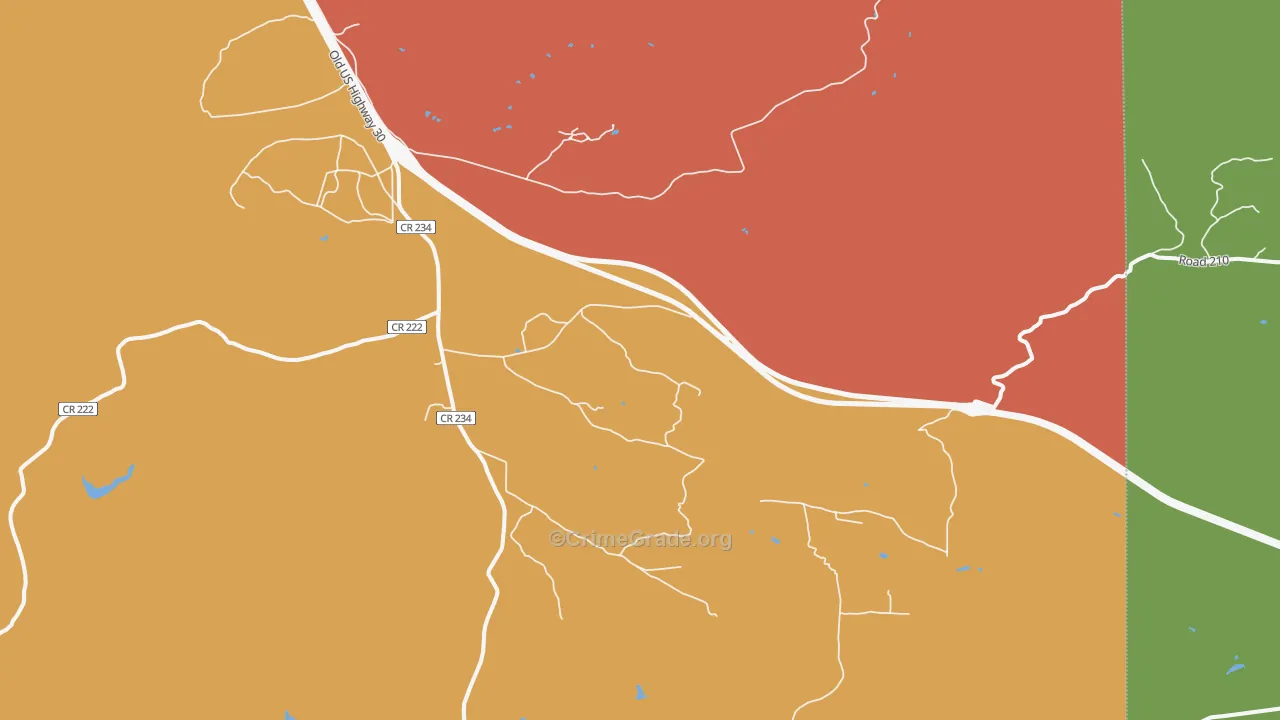 82052, WY Map of Drug-Related Crime Rates