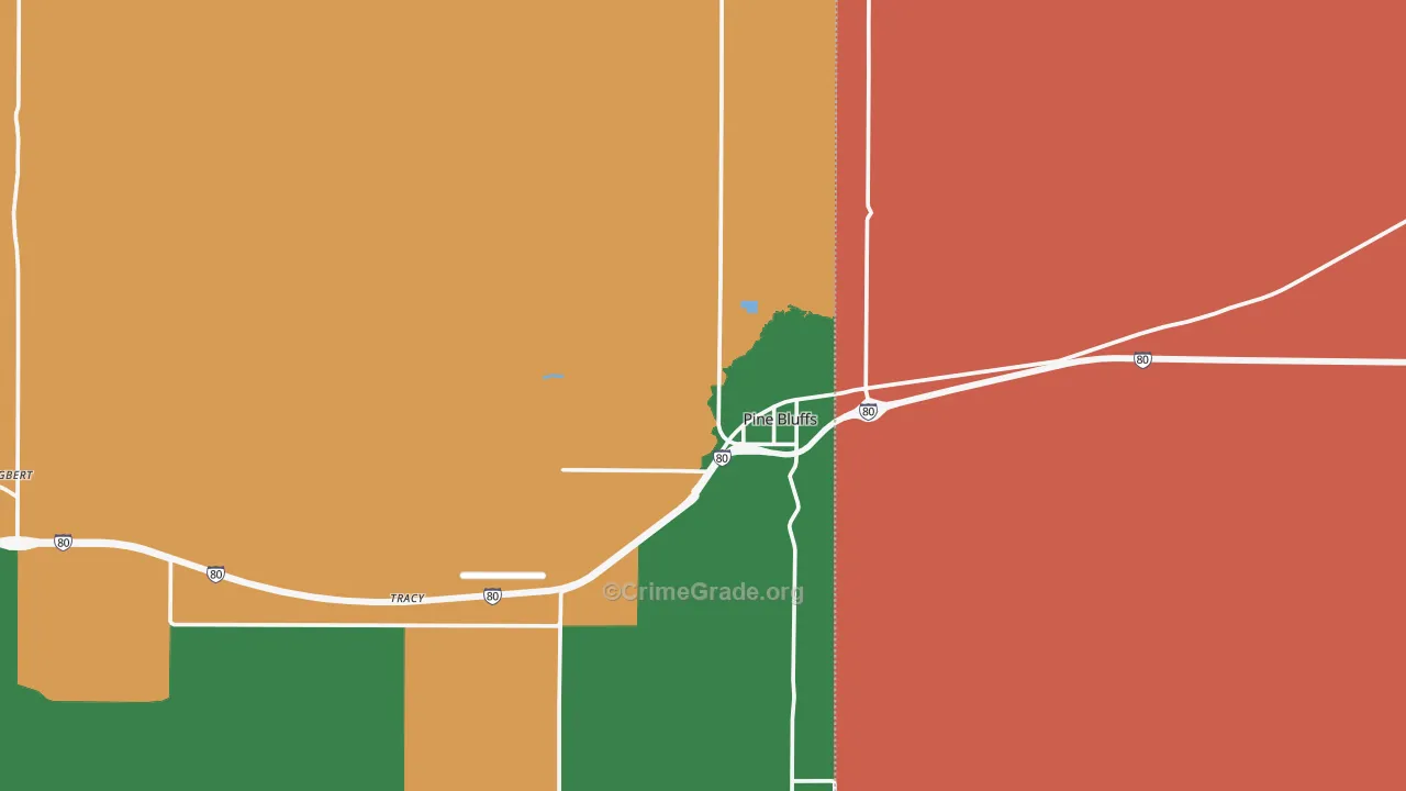 82082, WY Map of Drug-Related Crime Rates