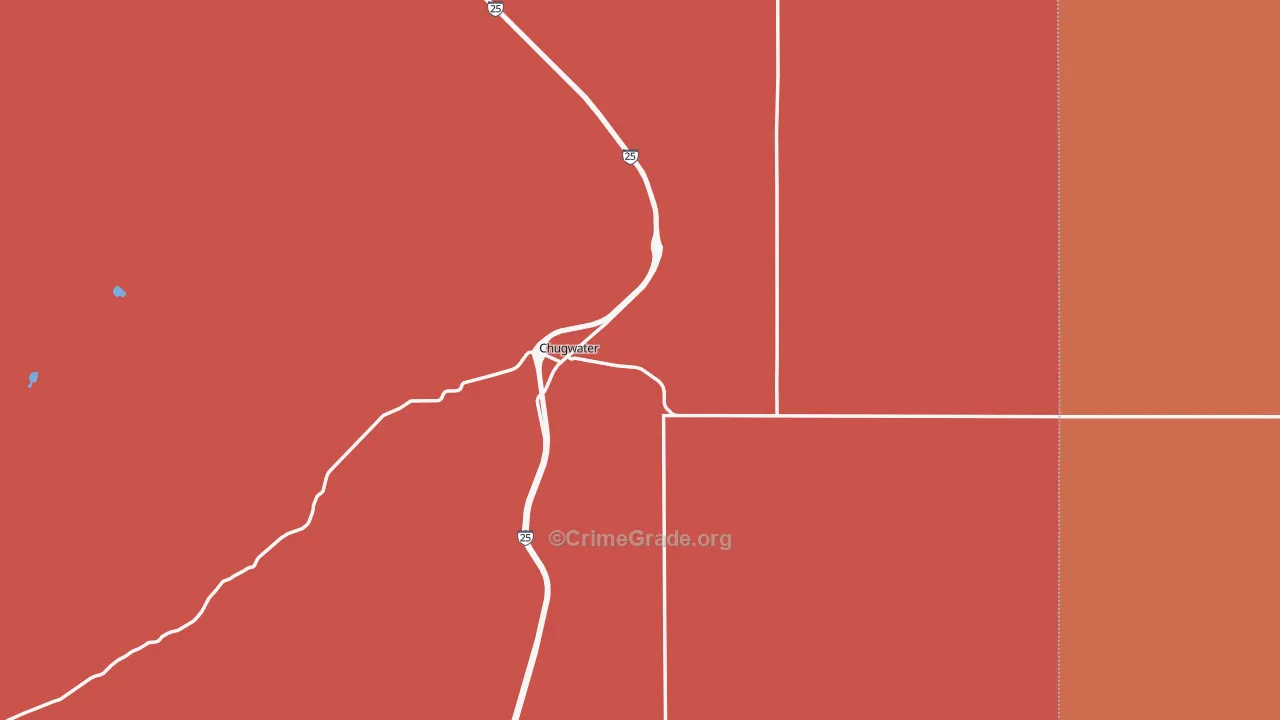 82210, WY Map of Drug-Related Crime Rates