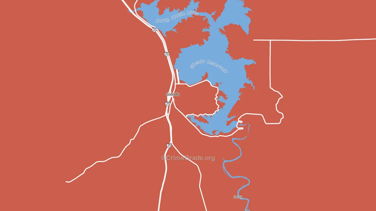 82213, WY Map of Drug-Related Crime Rates
