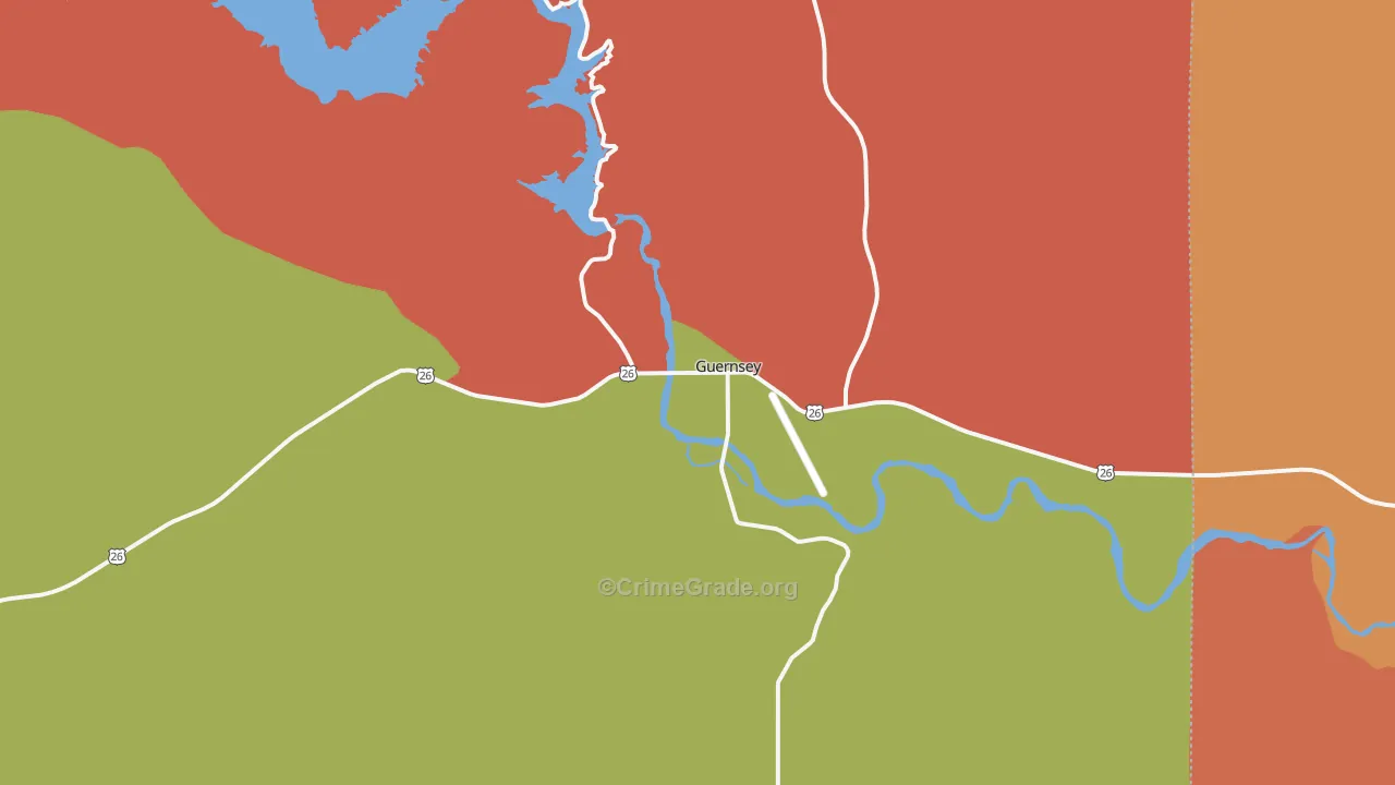 82214, WY Map of Drug-Related Crime Rates