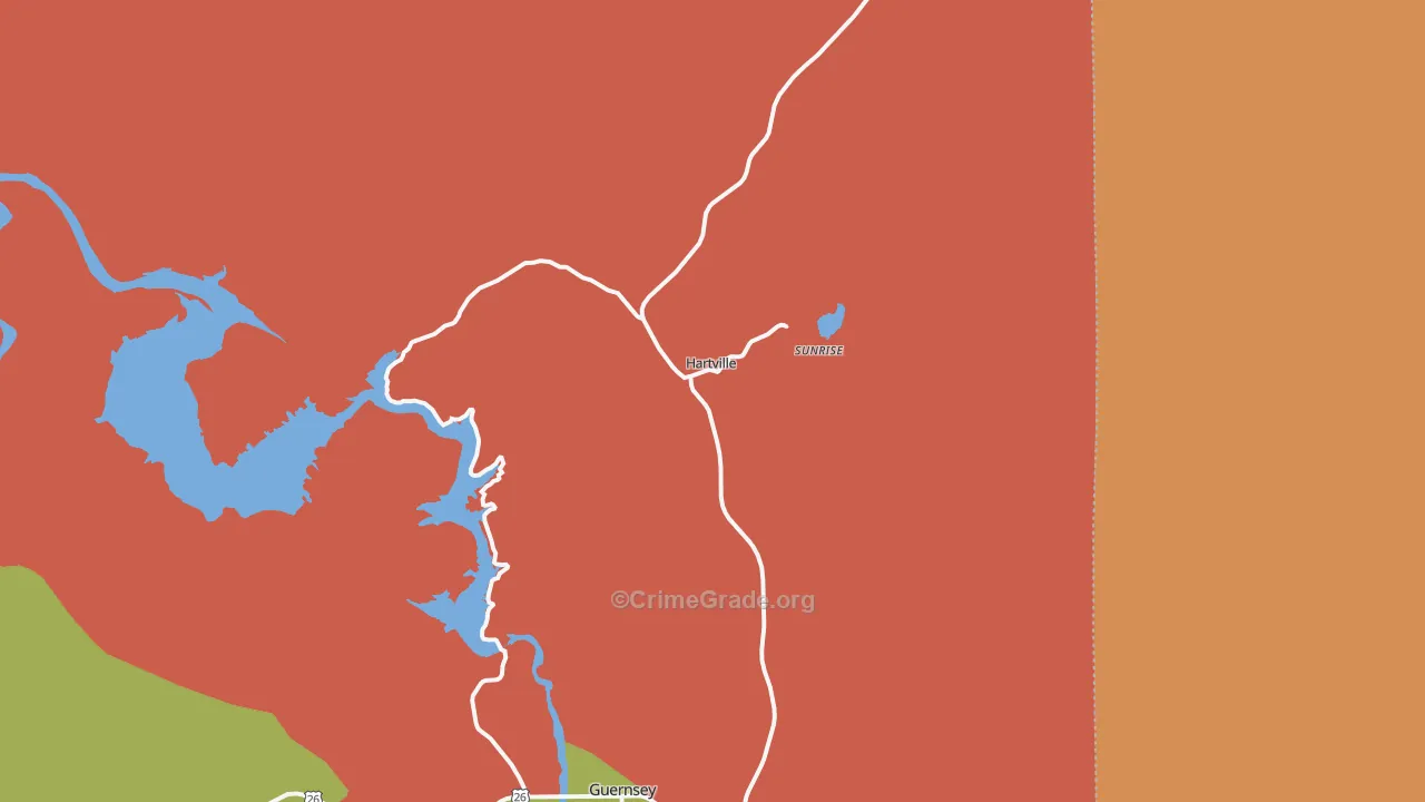 82215, WY Map of Drug-Related Crime Rates