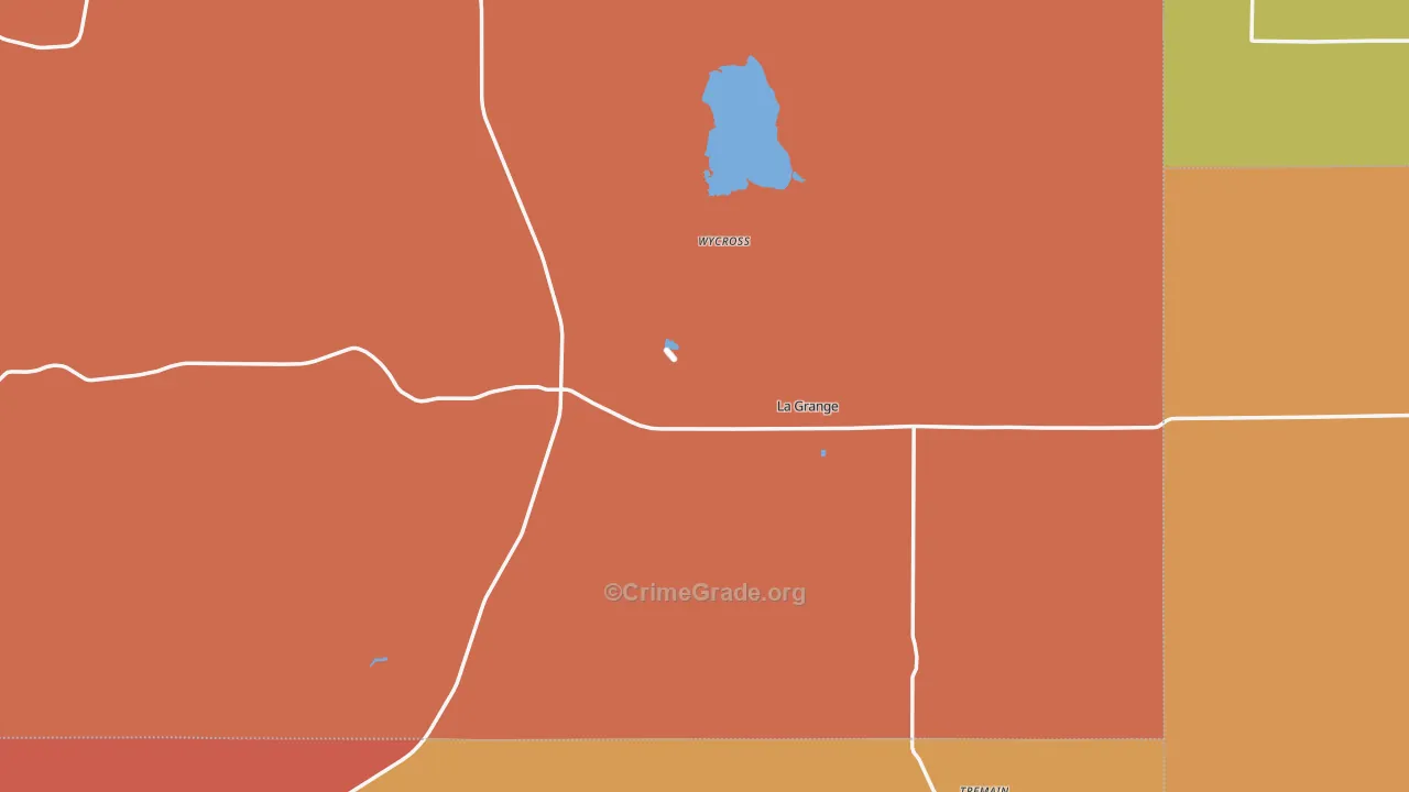 82221, WY Map of Drug-Related Crime Rates